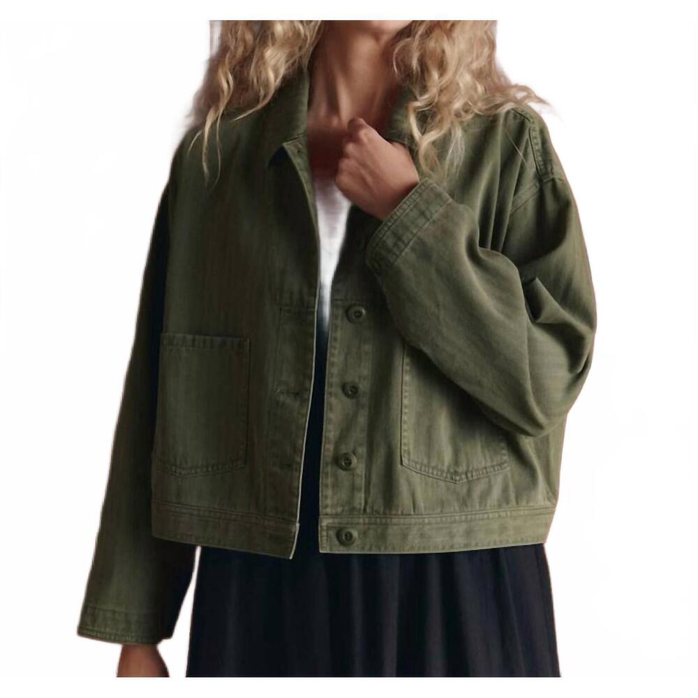 NEW THE GREAT. rancher jacket in classic army